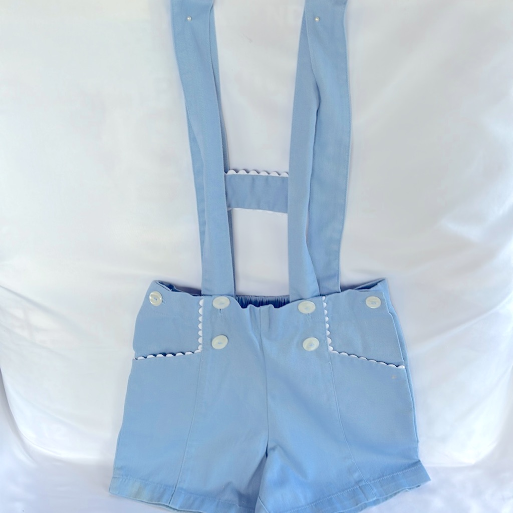 Nwot Neck & Neck Kids European Style Kids’ Overalls Blue Size 4 Made In Spain